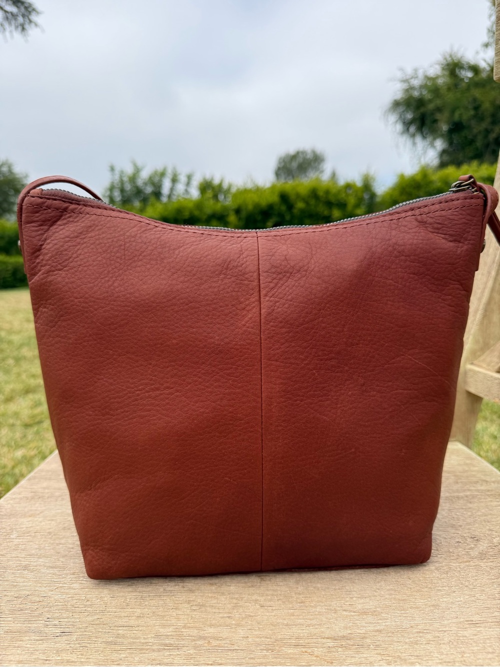 American Leather Co Brown Leather Crossbody Bag Adjustable Strap - Picture 4 of 10